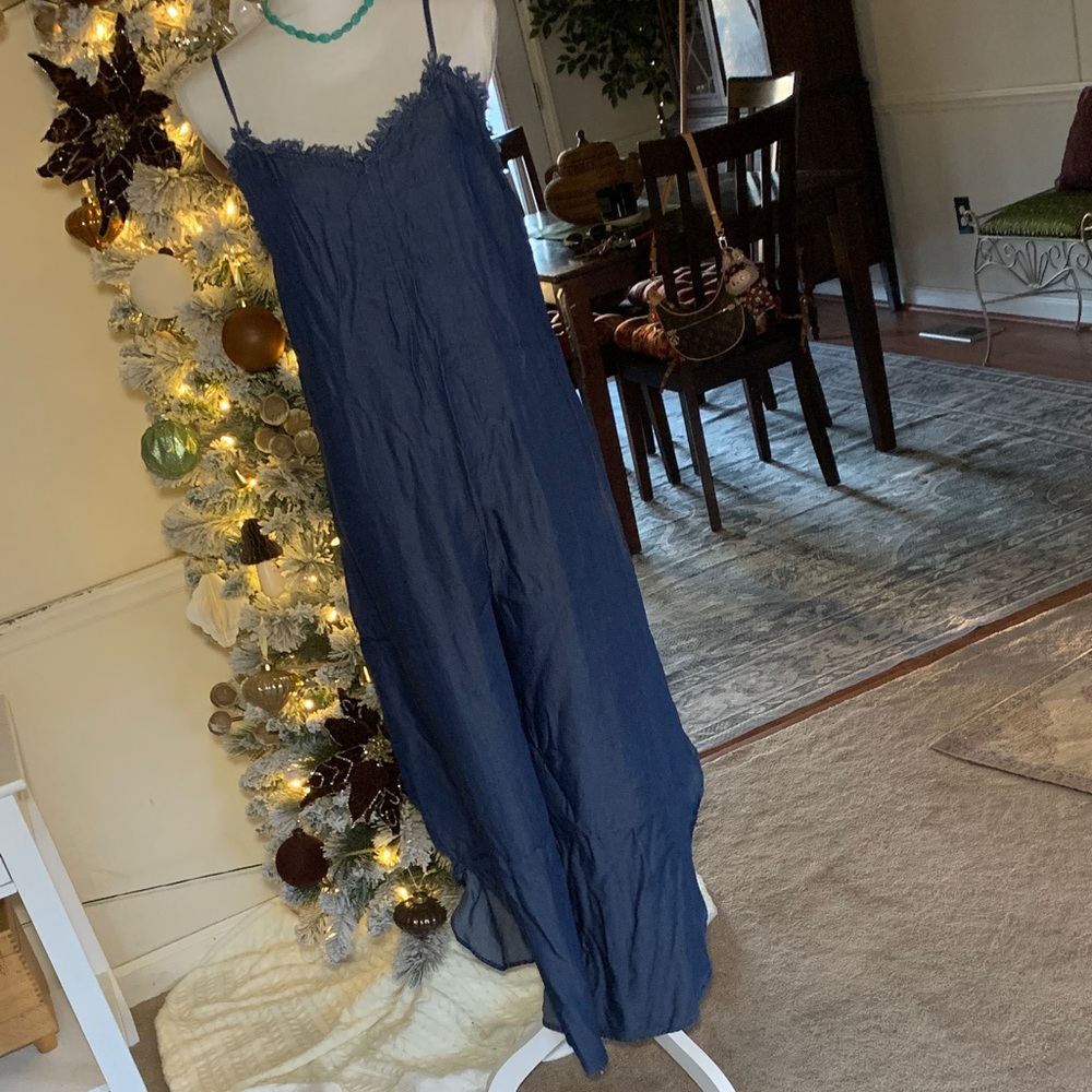 Cato Navy Wide Leg Jumpsuit